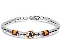 Bracciale acciaio 316L uomo con sfere AS Roma