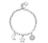 Bracciale Acciaio Donna Sagapo Ciondoli Stelle e Luna SHAR11
