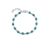 BRACCIALE ACCIAIO E HOWLITE TURCHESE