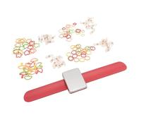 Bracciale Ad Ago Magnetico, Potente Pad di Ago Moderno per Cucire Al Polso a Bassa Allergia Al Ricco (rosso)