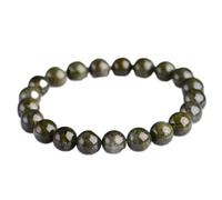 Bracciale al quarzo del bracciale di quarzo vede naturale bracciale ricchezza shui reiki meditazione cristallina bracciale per uomini per donne attirano la prosperità buona fortuna, 9mm cinaggero