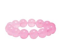 Bracciale al quarzo rosa da 6, 8 o 10 mm, garanzia di vera pietra e qualità AA o AAA, Taglia unica, Gemma, Quarzo