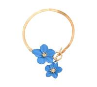 Bracciale alla caviglia con fiori femminili in ferro, regolabile, accessorio per gioielli alla moda, ideale per la cavigliera regolabile, Taglia unica, come descritto