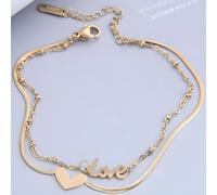 Bracciale alla caviglia Love - Oro