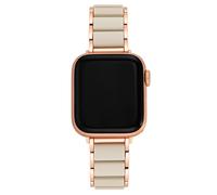 Anne Klein - Cinturino di ricambio per Apple Watch, bracciale alla moda in gomma, sicuro, regolabile, adatto alla maggior parte dei polsi, Beige
