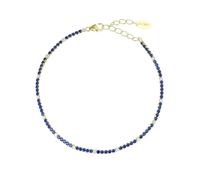 Bracciale Amen Tennis Mania Argento Placcato Oro Giallo Zirconi Blu e Bianchi