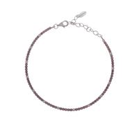 Bracciale Amen Tennis Mania in Argento 925 con Zirconi Marroni e Bianchi