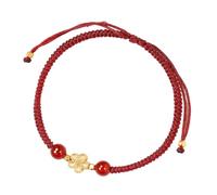 Bracciale, Amuleto di fiori pesco for amore, braccialetto intrecciato, denaro, prosperità, coniglio(Flower)