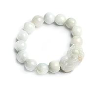 Bracciale, Amuleto naturale di smeraldo for donne e uomini, attira prosperità, amore, fortuna denaro, 13,5 mm(13.5mm)
