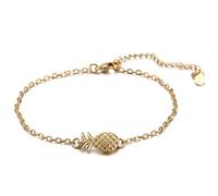 Bracciale Ananas, Bracciale Rigido a Catena Regolabile Bracciale Elegante Donna con Ciondolo Ananas Bracciale Regalo Gioielli cavigliera, Oro Portatile e utile Durability