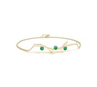 Bracciale ANGARA 0,3 ct ispirato alla natura rotondo con rami di smeraldo...