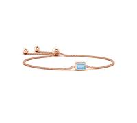 Bracciale ANGARA 0,8 Ct Orizzontalmente Taglio Smeraldo Acquamarina Bolo in...