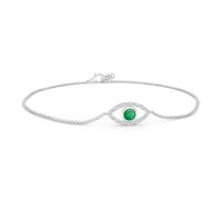 Bracciale ANGARA naturale 0,27 ct smeraldo e diamanti malocchio in oro...