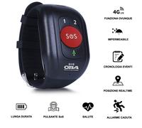 Bracciale anziani sos salvavita GPS 4G wifi chiamata cadute,Posizione GPS Cardio