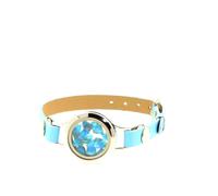 Bracciale Apatite Blu Neon Grezzo Modello Orologio 25 Mm. Colore Turchese.