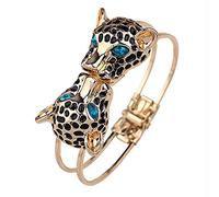 Bracciale Aperto a Mano Bracciale Gioielli Doppie Teste di Leopardo Bracciale Regalo per Donna Comodo e Pratico Fashion in Practical