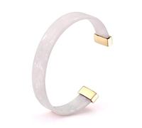 Bracciale aperto in resina acrilica Lucite Bracciale minimalista tartaruga Shell braccialetto regolabile leggero, Diameter 2.5 inches, adjustable, Acrilico