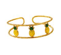 Bracciale aperto ispirato all ' isola Gioielli da polso a strati color oro per abbinamento abiti da spiaggia, facile da infilare Accento alla Bracciale rigido da spiaggia Gioielli da spiaggia da