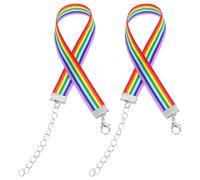 Bracciale Arcobaleno Corda 2 in Pezzi Semplice | Gioiello Colorato per Polso, Decorazione Personale, Adatto a Coppie e Persone Omosessuali, Design Leggero