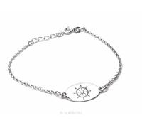 bracciale argento 925 piastra targa ancora timone ala di angelo donna bambino