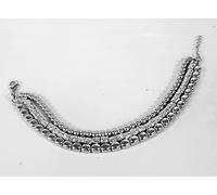 Bracciale Argento 925 stile Dodo pepite granelli tre fili regalo donna gioielli