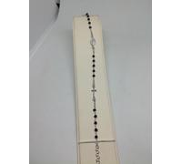 BRACCIALE ARGENTO ROSARIO GRANI ONICE SFACCETTATA MM 4 MADONNA MIRACOLOSA EXPLOI