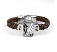 Bracciale Attack on Titan Anime Manga Ali Gioielli Braccialetto Bigiotteria...