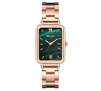 Bracciale avvolgente Orologio da polso da donna in pelle multistrato casual orologio da donna facile lettore orologio, Verde, misura unica