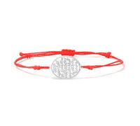 Bracciale Ayatul Kursi per uomo e donna regolabile intrecciato con versetto coranico islamico bracciale protettivo musulmano gioiello religioso per l'Eid e il Ramadan (Cordino argento-rosso 1)