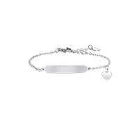 BRACCIALE BAMBINA IN ACCIAIO CUORI E PIASTRA