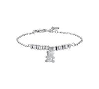 Bracciale Bambina Luca Barra JB176 In Acciaio Con Orsetto E Strass