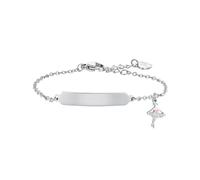 Bracciale Bambina Luca Barra JB227 In Acciaio Con Piastra E Ballerina