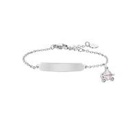 Bracciale Bambina Luca Barra JB229 In Acciaio Con Piastra Centrale E Carrozza