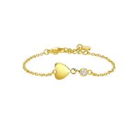 Bracciale Bambina Luca Barra JB243 In Acciaio Dorato Con Cuore E Cristallo