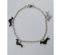 Bracciale Bassotto a pelo duro pendenti in argento 925 Luce