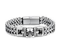 BRACCIALE BIKER GOTHIC SKULL