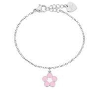 Bracciale Bimba Luca Barra JB104 In Acciaio Con Fiore Pendente