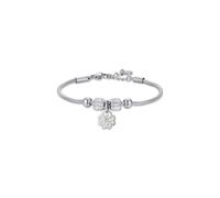 Bracciale Bimba Luca Barra JB182 IN Acciaio Con Quadrifoglio E Strass