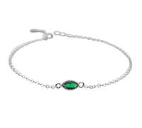 Bracciale, Bracciale a catena lunga con bracciale in giada naturale smeraldo S925