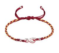 Bracciale, Bracciale Drago Bracciale Drago in Argento Puro Pieno d'oro Cordoncino Rosso Nero Talismano Vintage per Anno del Drago Buon Auspicio Zodiaco Animale Amuleto Prosperità Soldi Fortuna