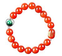 Bracciale, Braccialetto da meditazione in ossidiana nera naturale 8 mm for donne, coppia, amore, fortuna, buona, coraggio, ricchezza, 2023 Nuovo(Black-Agate)