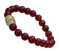 Bracciale, Braccialetto di cristallo Chakra for donne e uomini, amuleto, buona fortuna, perline rotonde, meditazione, attrarre ricchezza, rosso(Red)