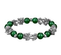 Bracciale, Braccialetto di perline cristallo rosso granato e nero, talismano for prosperità, denaro buona fortuna, 7(12)