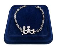 Bracciale Braccialetto Famiglia Acciaio Mamma Papà Figlio Maschio Cane M11