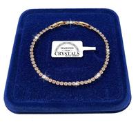Bracciale Braccialetto Tennis 2-3 mm Finissimo Uomo Donna pl. Oro 18k Sw/77