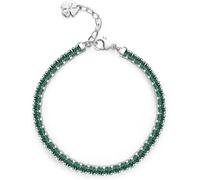 Brosway Bracciale Donna, Bracciale Tennis in Acciaio e Cubic Zirconia con Simbolo Quadrifoglio | Collezione Desideri - BEI060