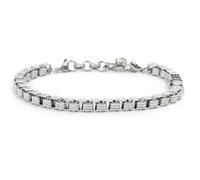 Bracciale catena box con trama