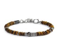 Bracciale catena dischetti in pietra e acciaio