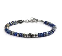 Bracciale catena dischetti in pietra e acciaio
