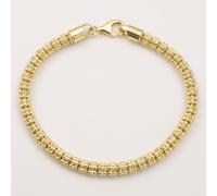 Bracciale Catena Ice Link 5mm, Placcato Oro 14K, Argento 925, Italia, Tutte